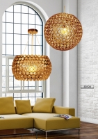 Salon w stylu glamour z lampą ABROS firmy Candellux